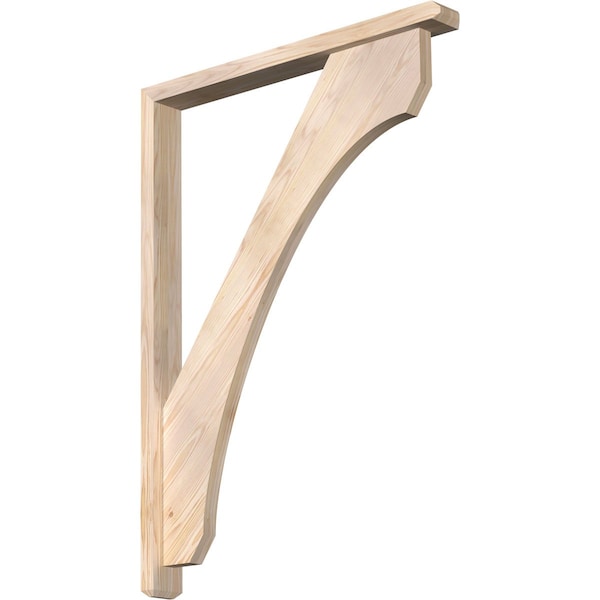 Ekena Millwork Legacy Craftsman Smooth Bracket w/ Offset Brace, Douglas Fir, 3 1/2"W x 32"D x 44"H BKT0402X32X44LEC04SDF - main